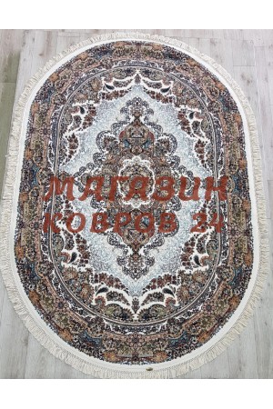 Иранский ковер Abrishim 36319 Крем овал